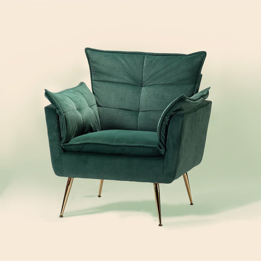 Buy Elegant Chaise Velvet Accent Chair Green Online