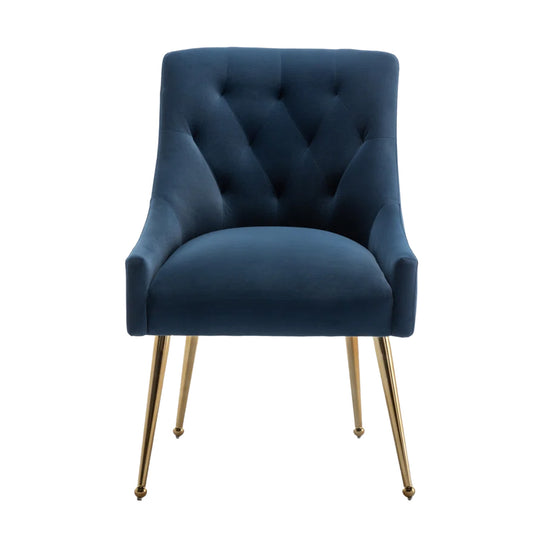 Buy Glamorous Velvet Dining Chair Blue Online