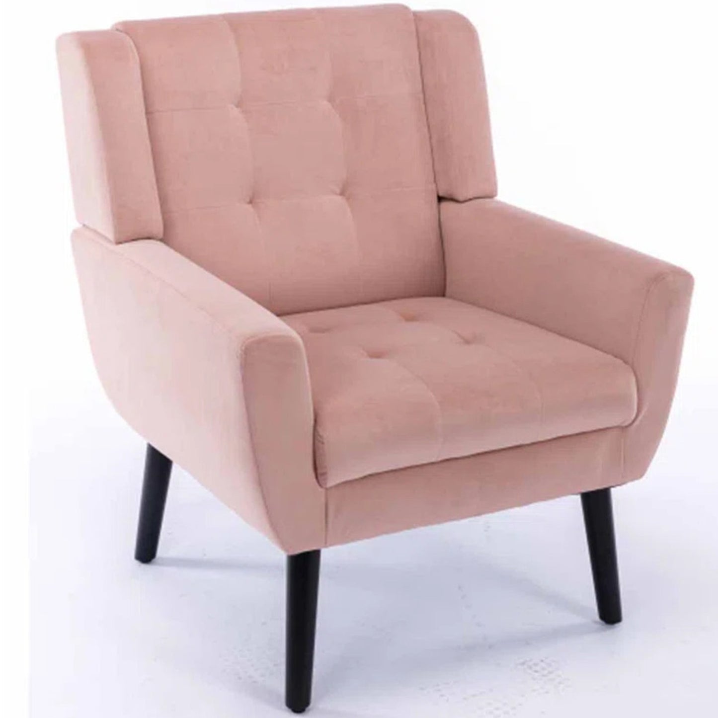 Buy Luxurious Double Cushion Velvet Chair Pink Online Best Price