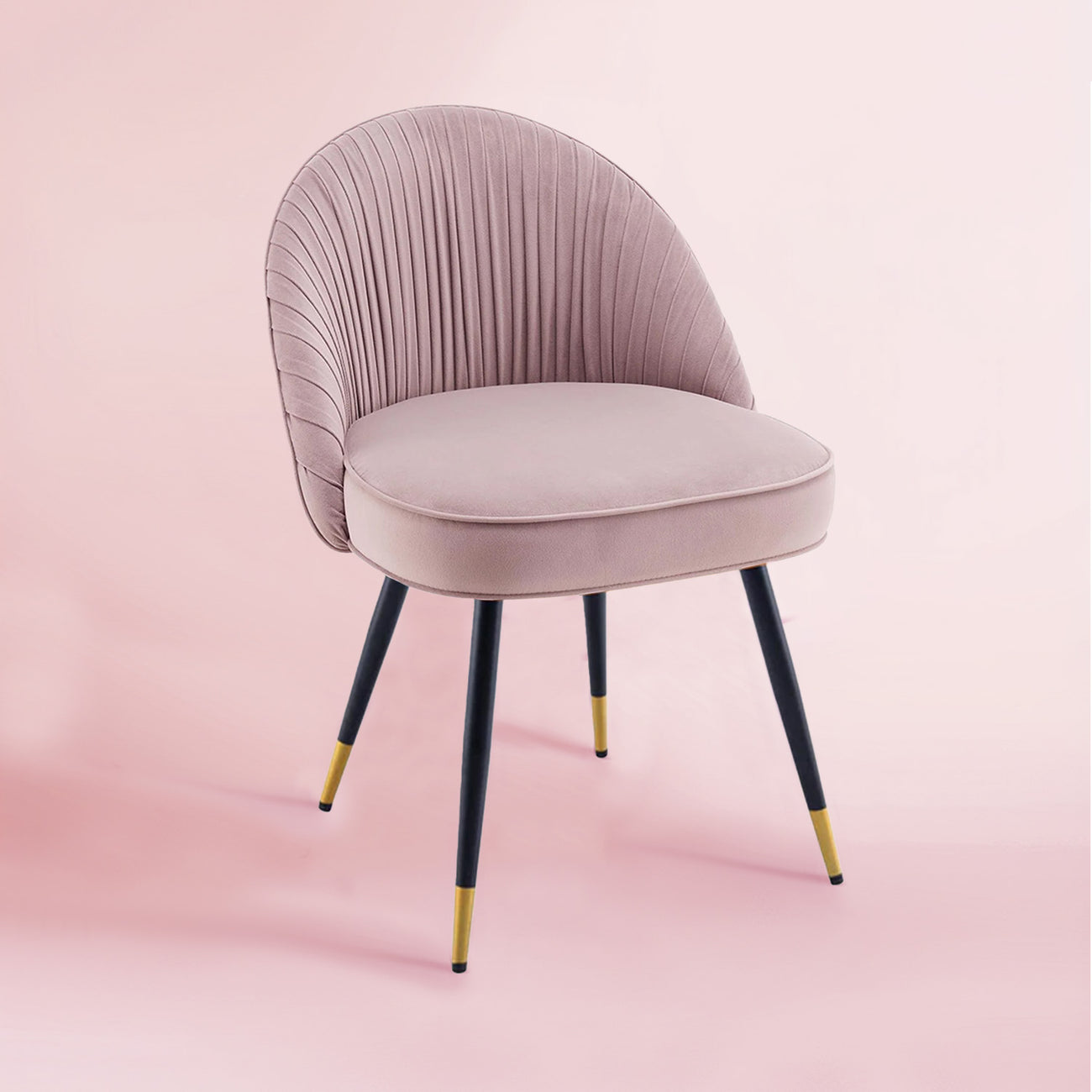 Buy Minimalist Velvet Dining Table Chair Pink Online