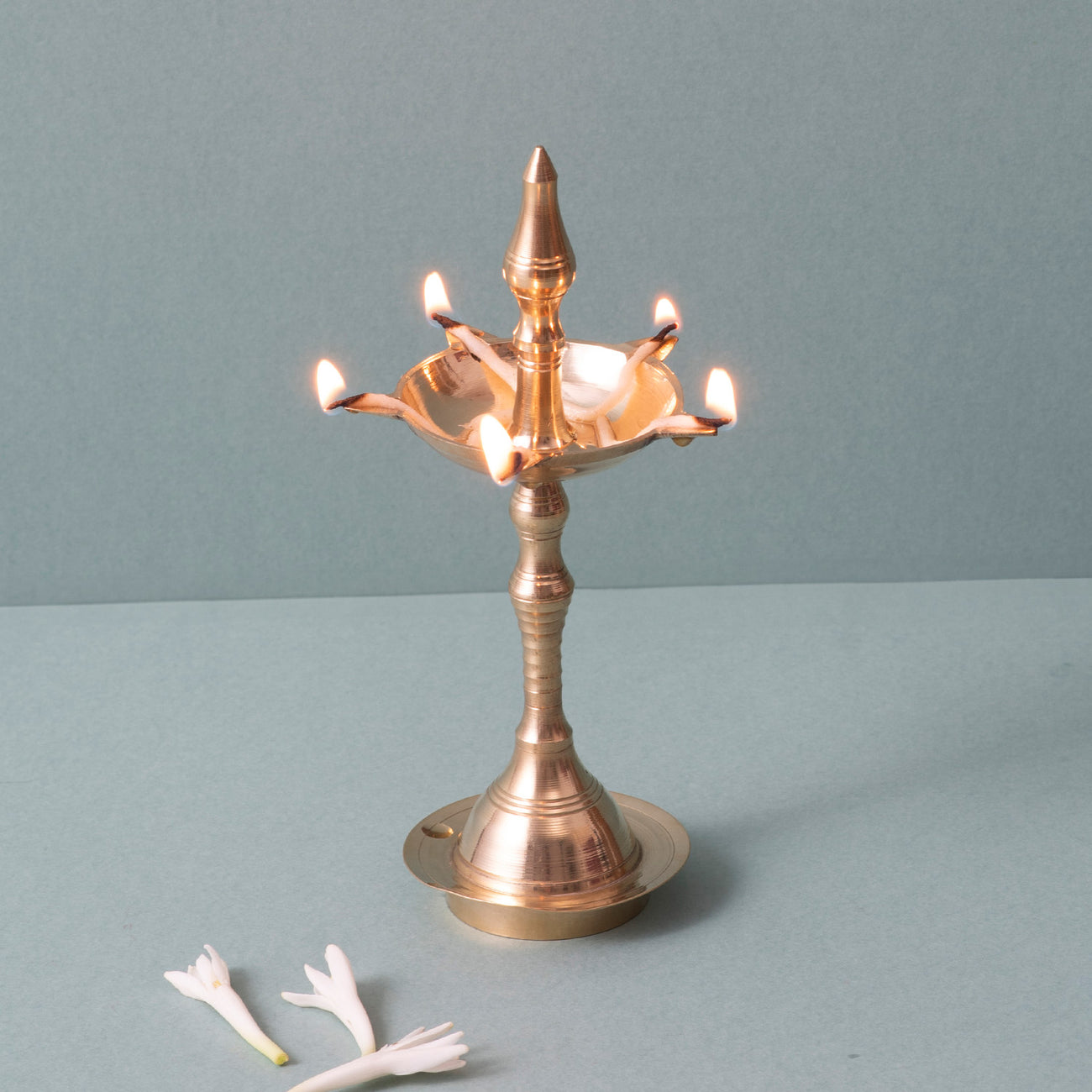 Elegant Brass Candlesticks Diya Stand for Decor