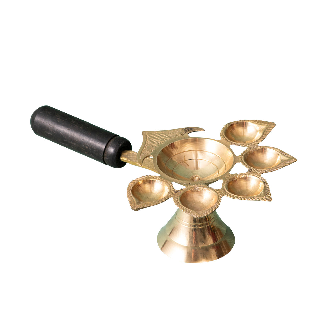 Elegant Brass Pooja Diya Stand for Arti