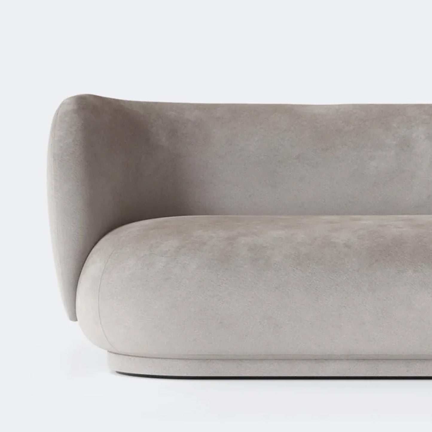 EliteElegance Velvet Two-Seater Sofa Grey