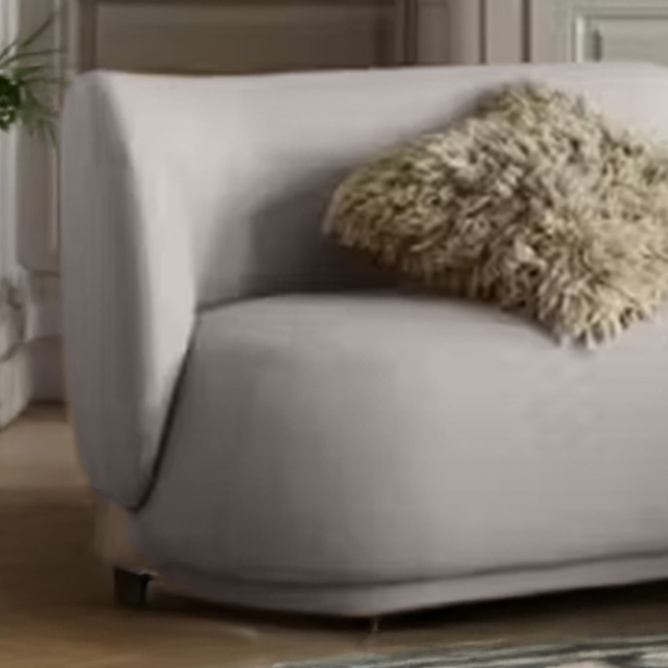 EliteElegance Velvet Two-Seater Sofa Grey