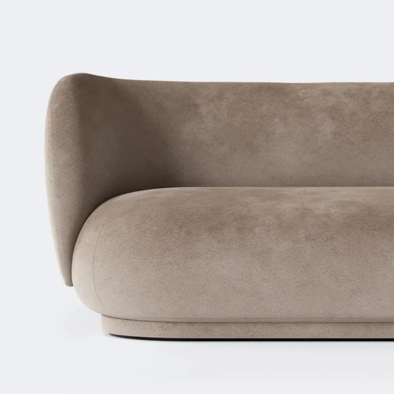 EliteElegance Velvet Two-Seater Sofa Mouse Grey