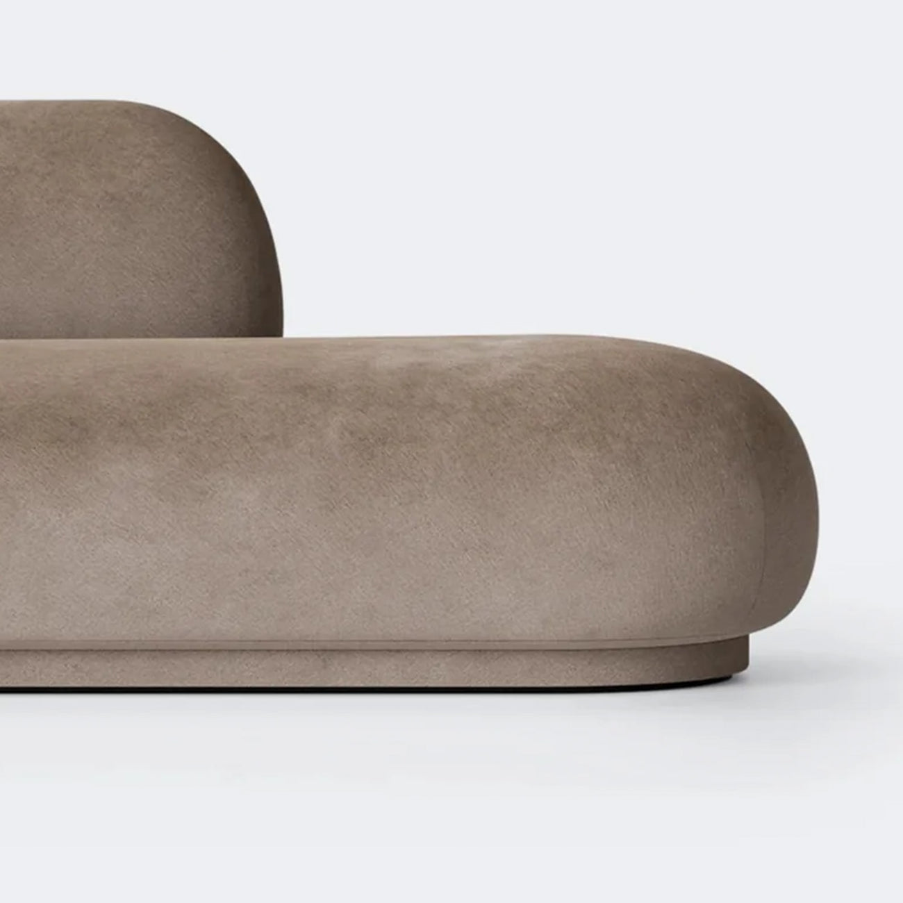 EliteElegance Velvet Two-Seater Sofa Mouse Grey