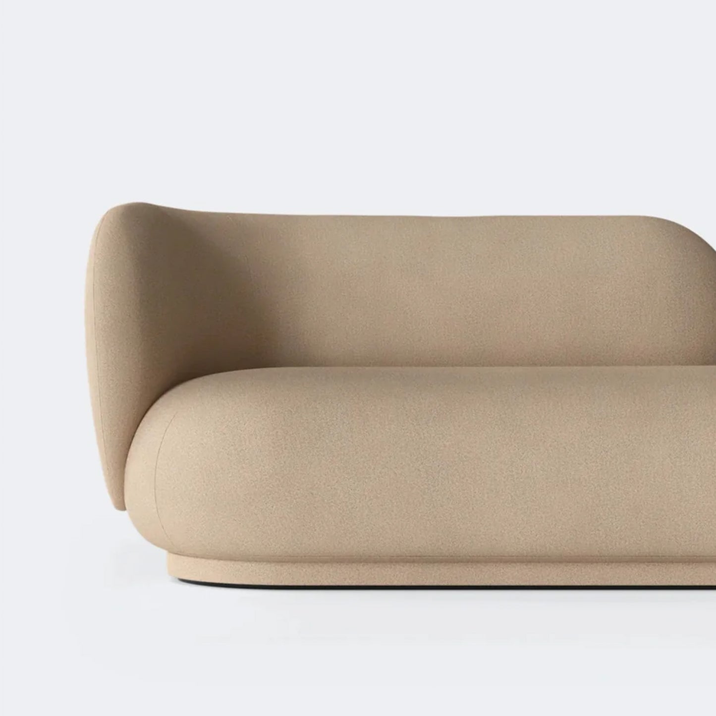 EliteElegance Suede Two-Seater Sofa Sand