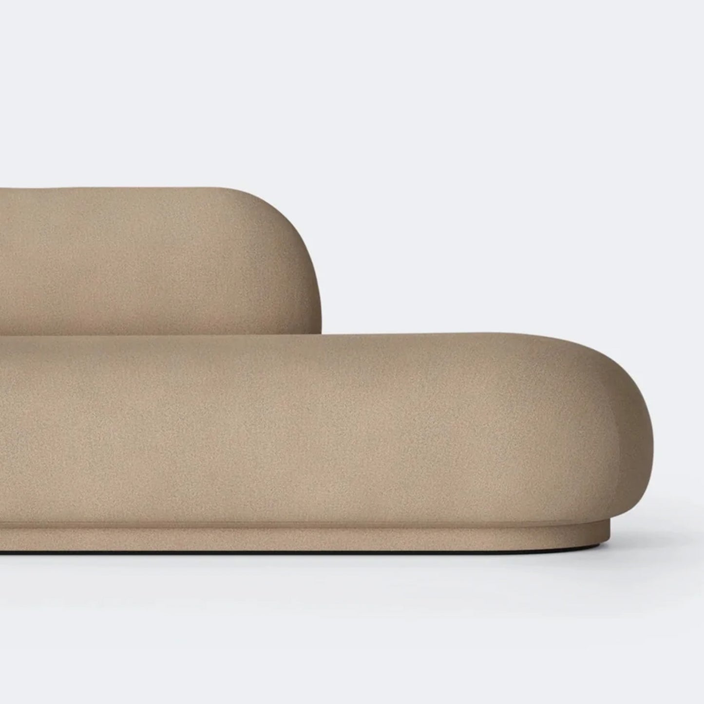 EliteElegance Suede Two-Seater Sofa Sand