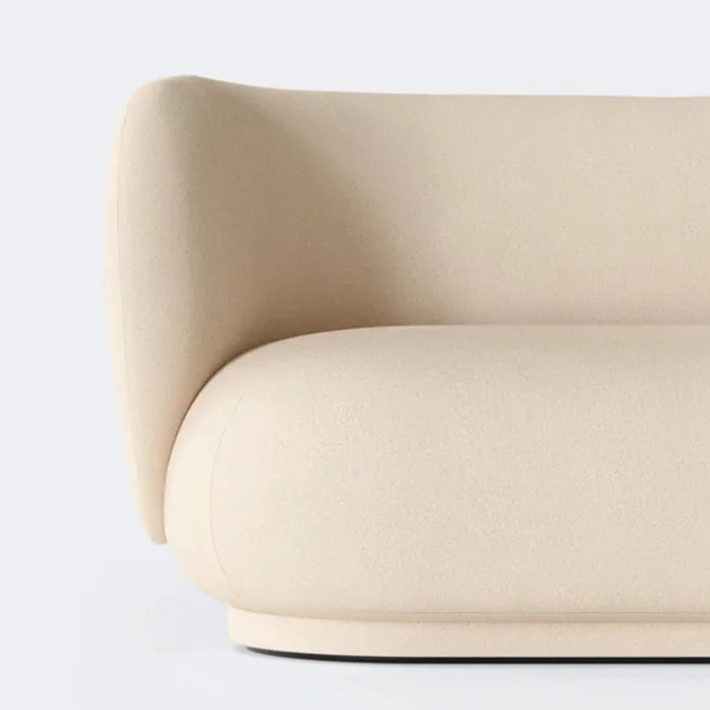 EliteElegance Suede Two-Seater Sofa Crème