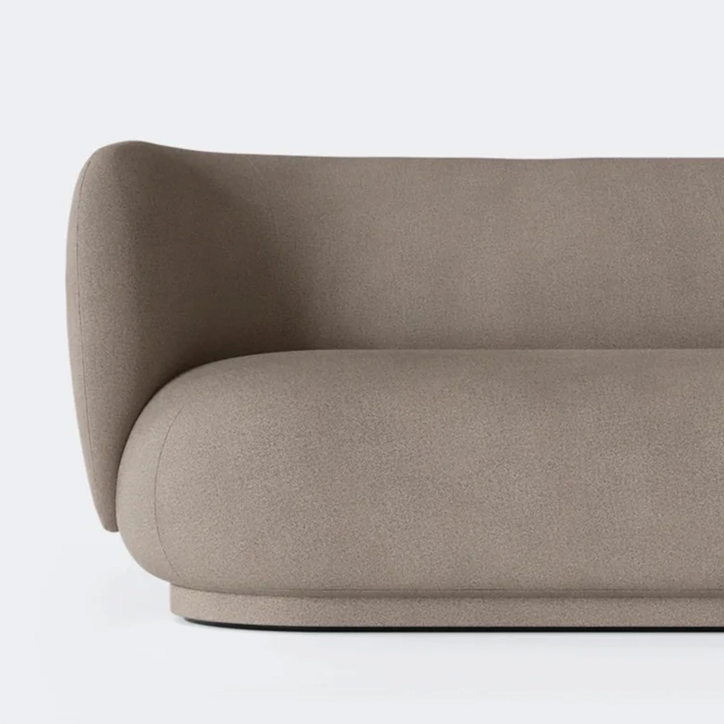 EliteElegance Suede Two-Seater Sofa Grey