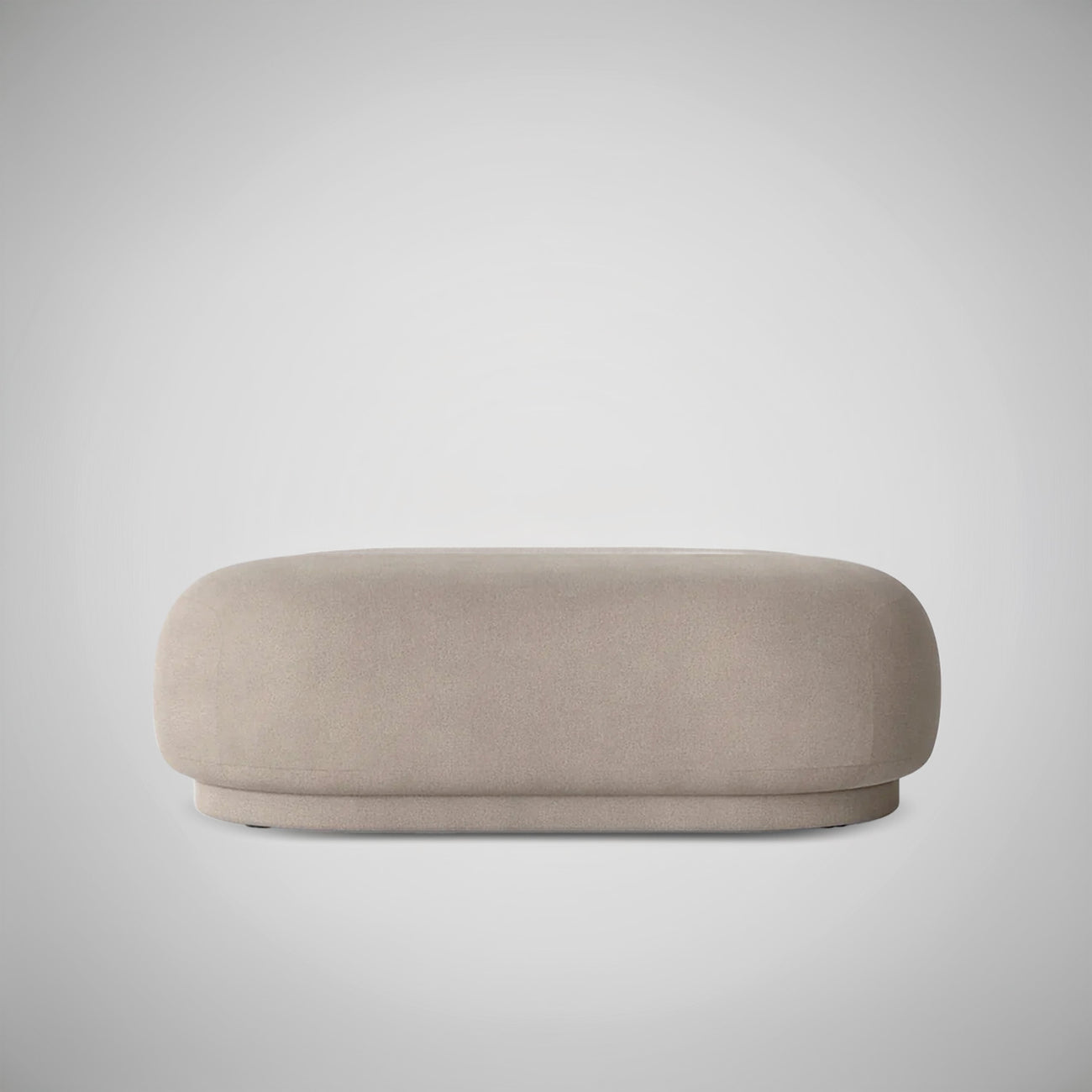 EliteElegance Suede Ottoman Bench Grey