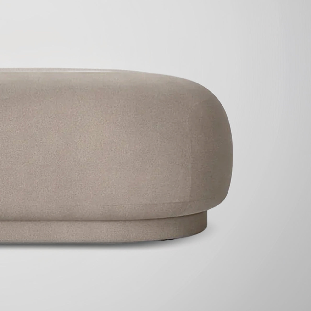 EliteElegance Suede Ottoman Bench Grey