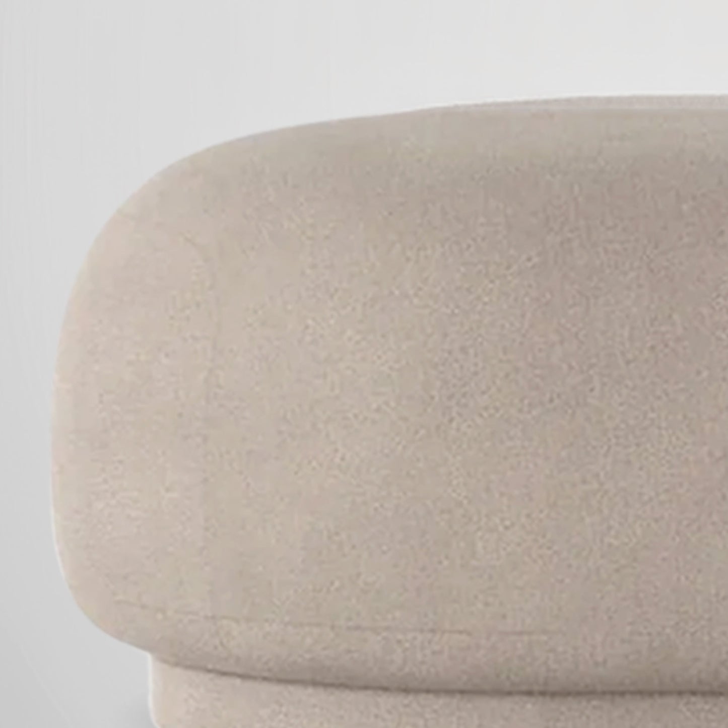 EliteElegance Suede Ottoman Bench Grey