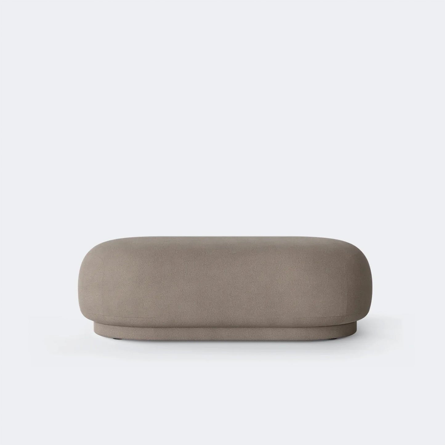 EliteElegance Suede Ottoman Bench Grey