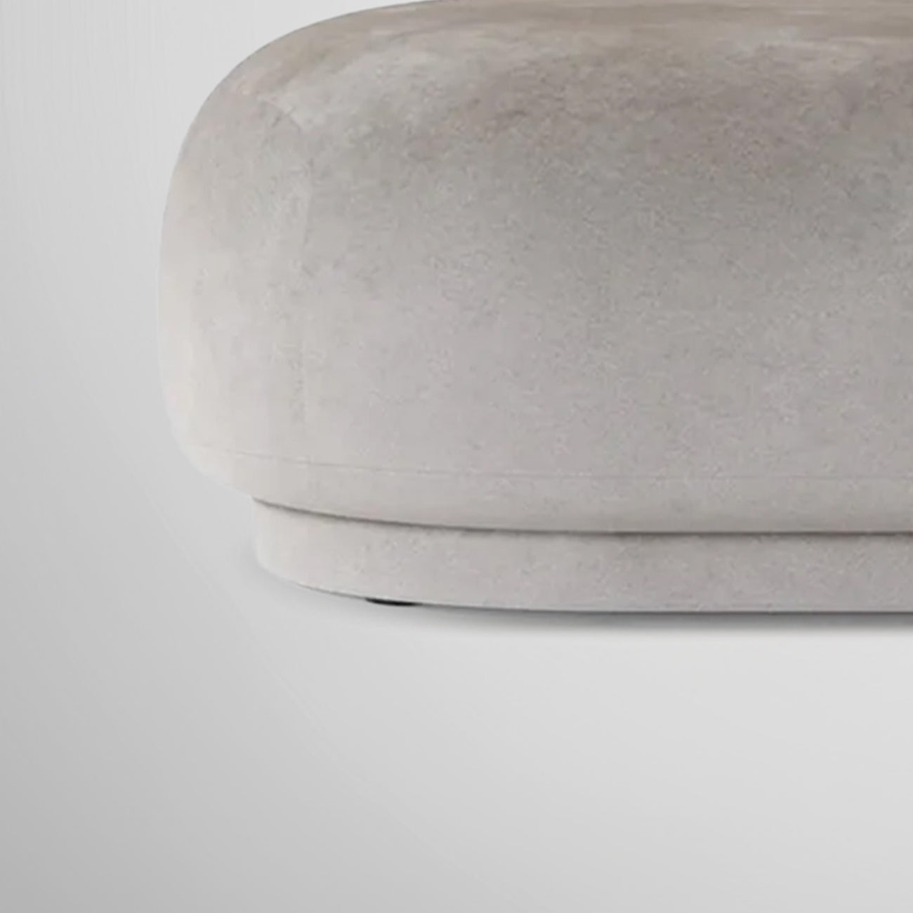 EliteElegance Velvet Ottoman Bench Grey