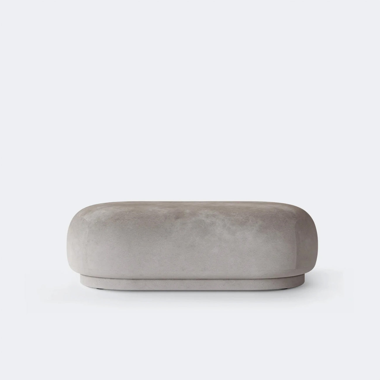 EliteElegance Velvet Ottoman Bench Grey