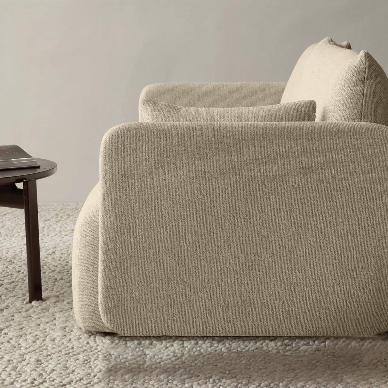 CozyChic Sand Boucle Twin Sofa