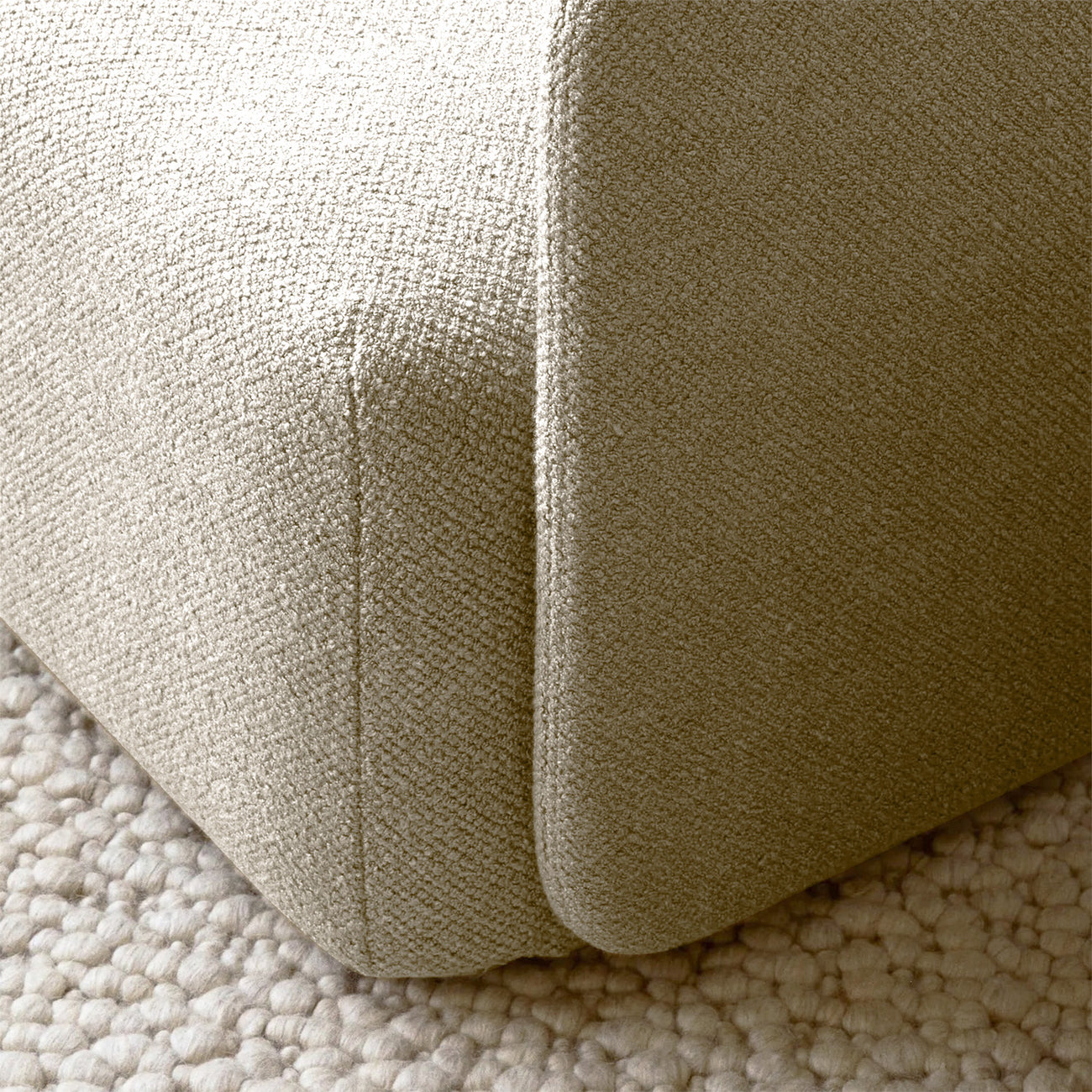 CozyChic Sand Boucle Twin Sofa