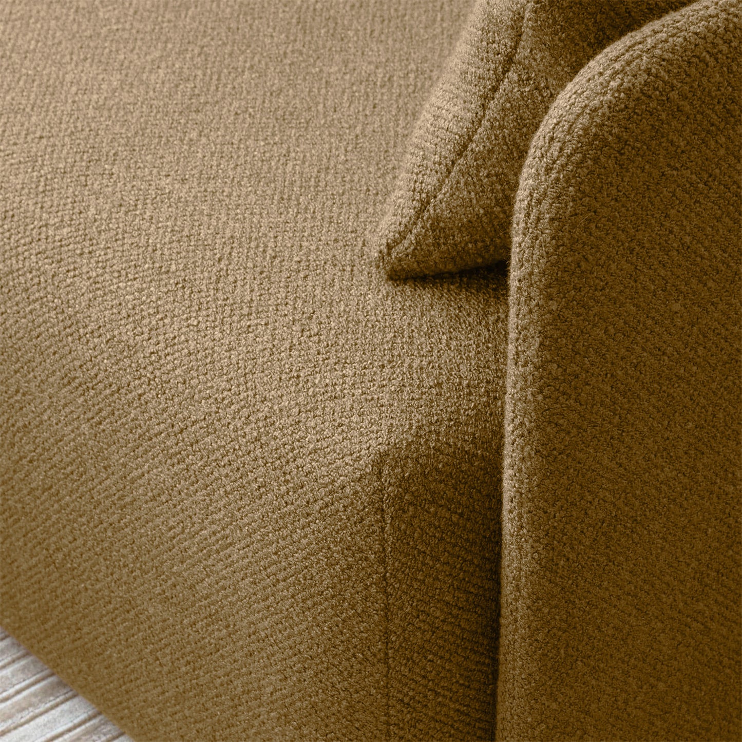 CozyChic Mustard Boucle Twin Sofa