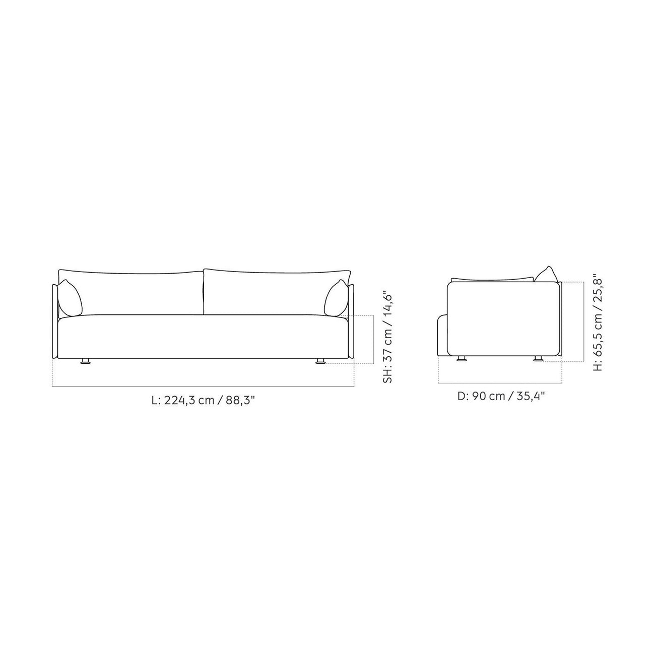 CozyChic Mustard Boucle 3 Seater Sofa