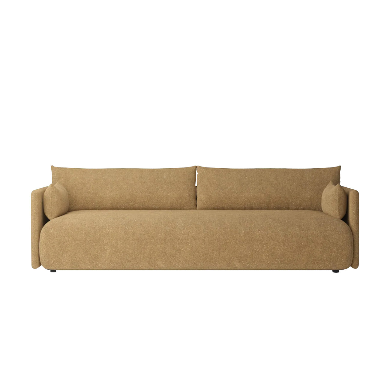 CozyChic Mustard Boucle 3 Seater Sofa