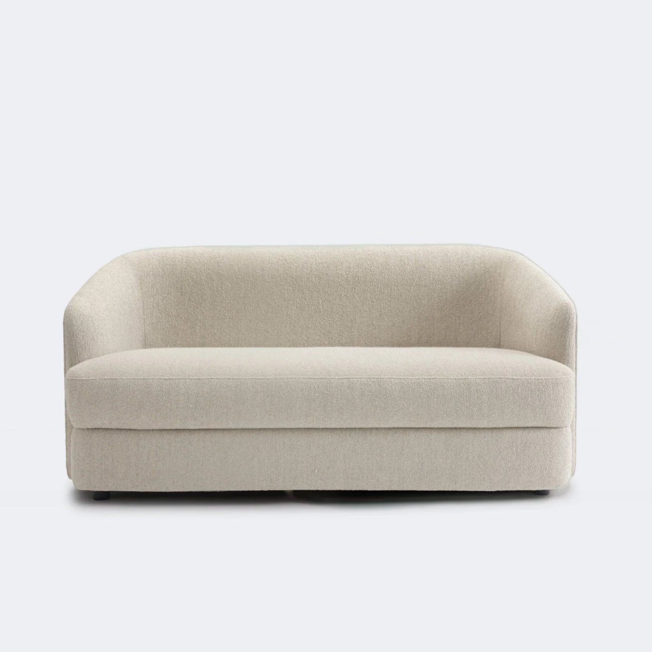 ElegantEnsemble Creme Boucle 2 Seater Sofa