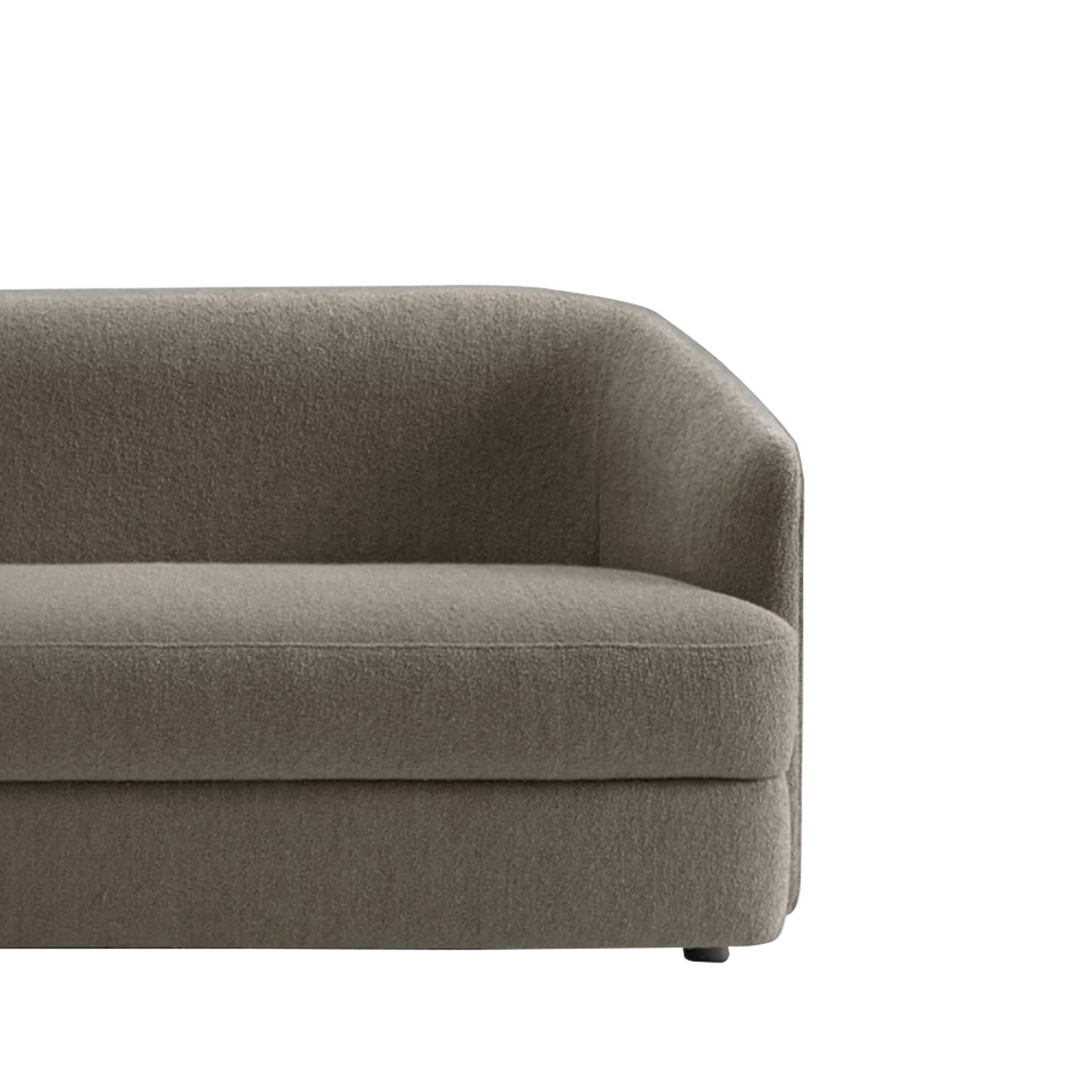 ElegantEnsemble Grey Boucle 2 Seater Sofa