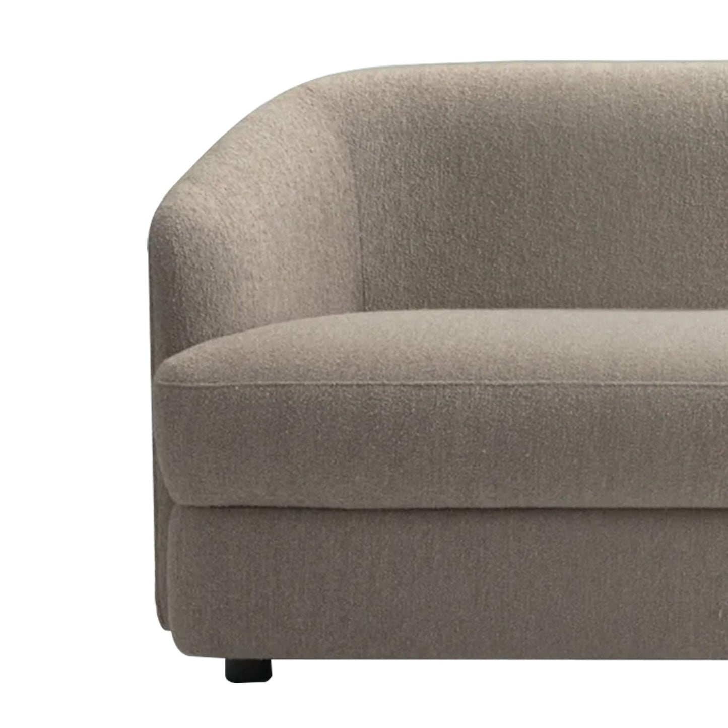 ElegantEnsemble Mouse Grey Boucle 2 Seater Sofa