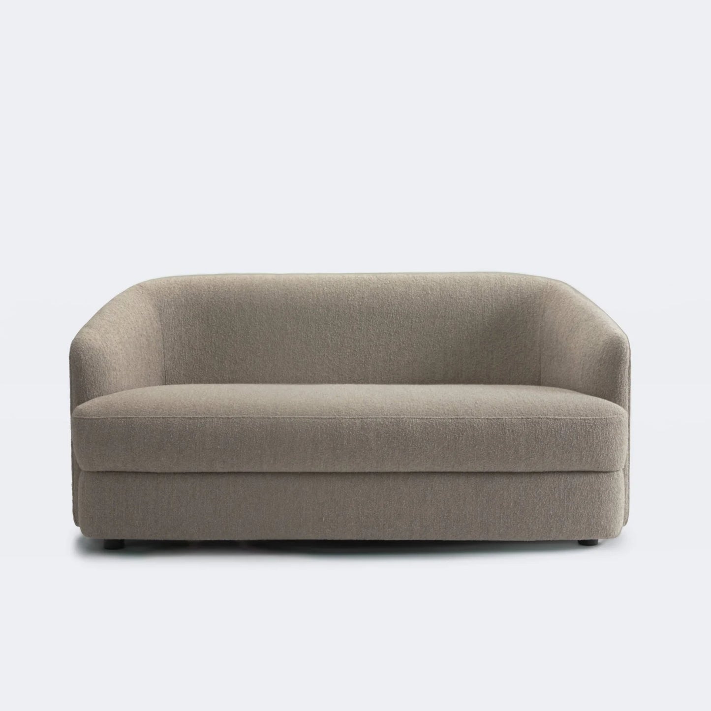 ElegantEnsemble Mouse Grey Boucle 2 Seater Sofa