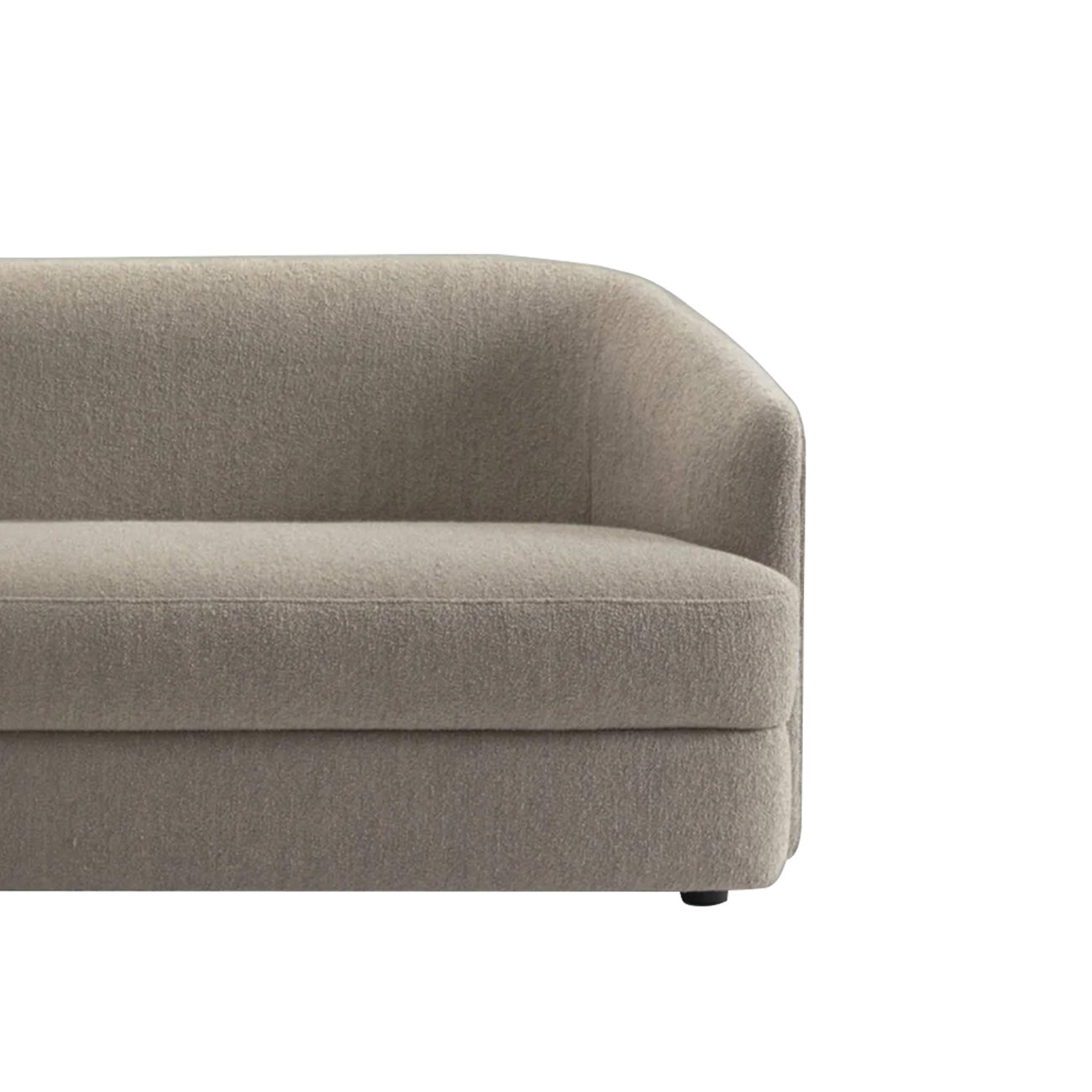 ElegantEnsemble Mouse Grey Boucle 2 Seater Sofa