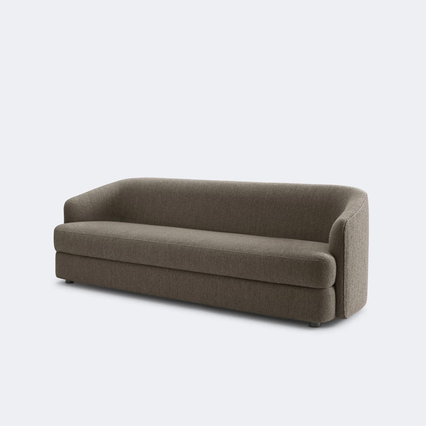 ElegantEnsemble Grey Boucle 3 Seater Sofa