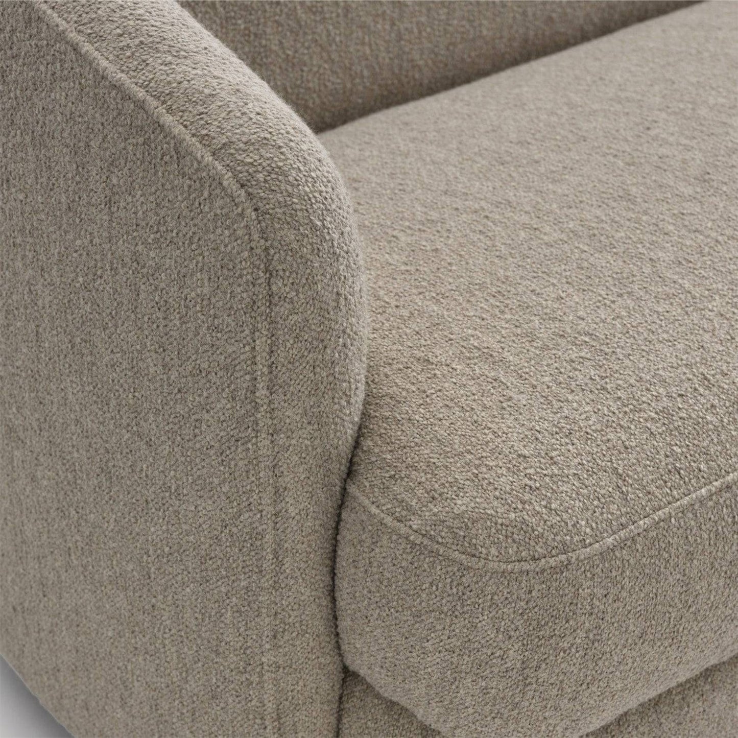 ElegantEnsemble Mouse Grey Boucle 3 Seater Sofa