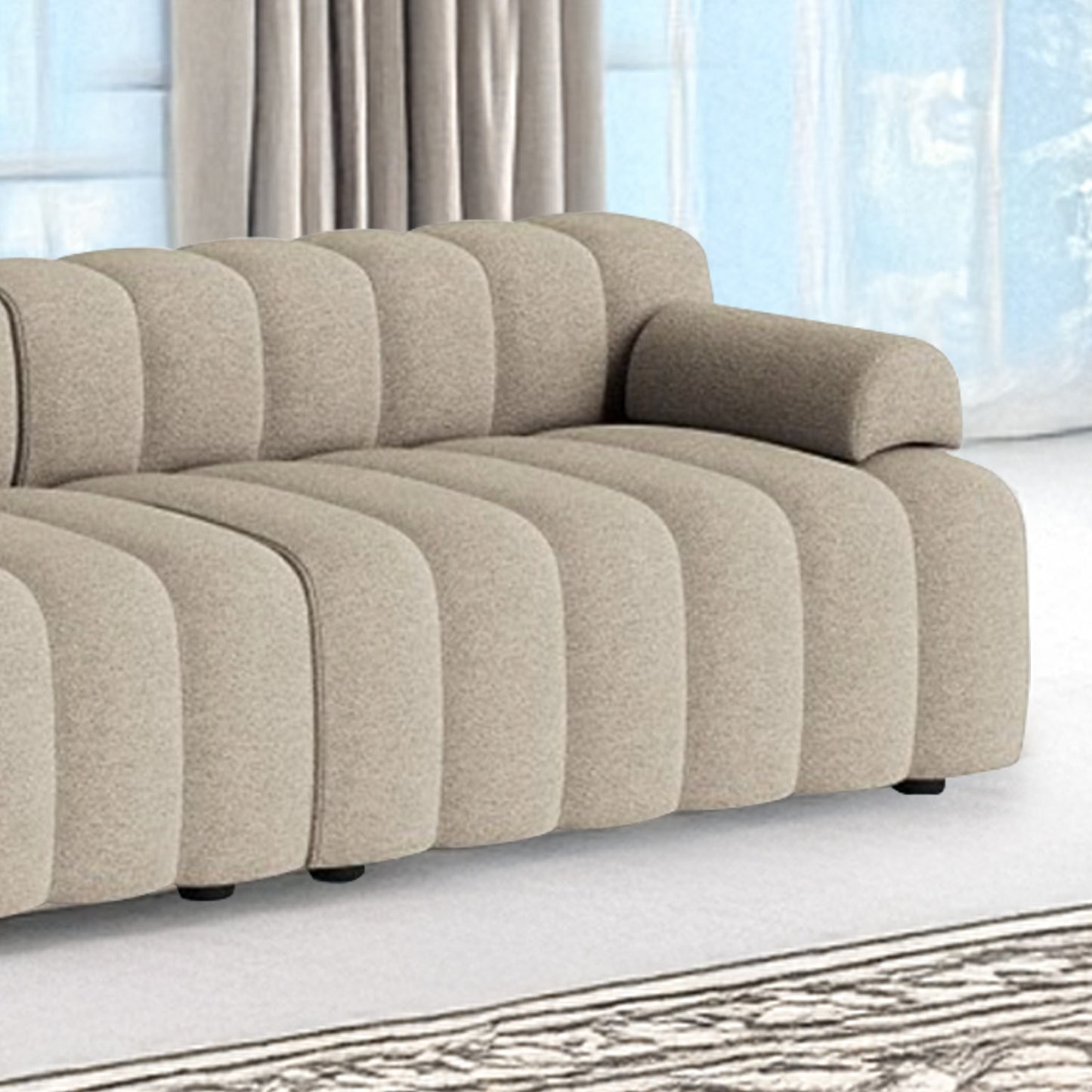 ChicComfort Beige 4 Seater Sofa Set