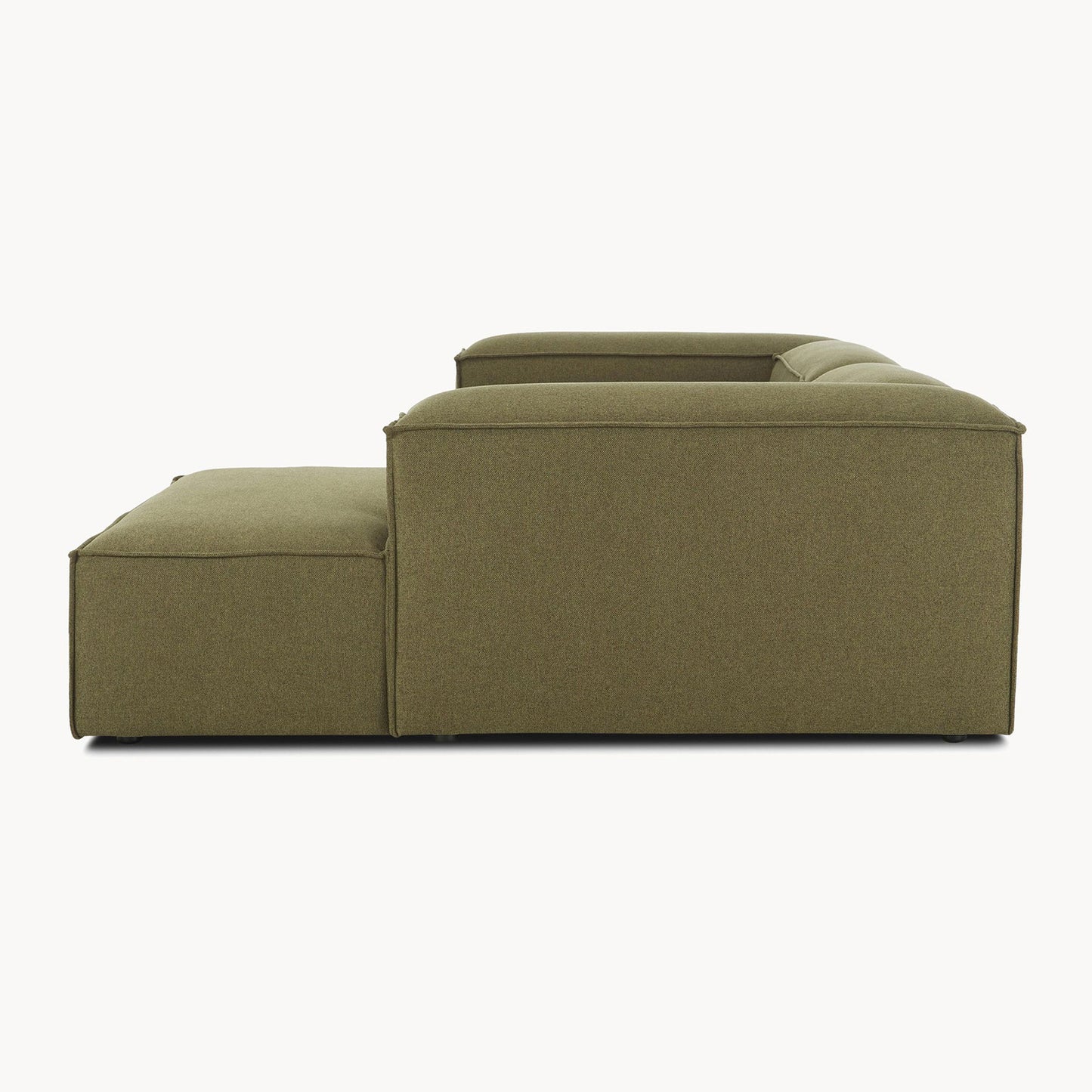 ElegantEdge 2 Seater Versatile, Comfortable Olive Green L Shaped Sofa