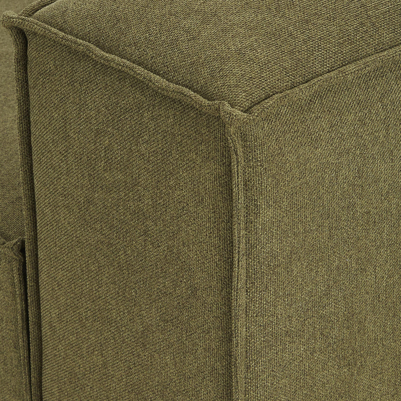 ElegantEdge 2 Seater Versatile, Comfortable Olive Green L Shaped Sofa