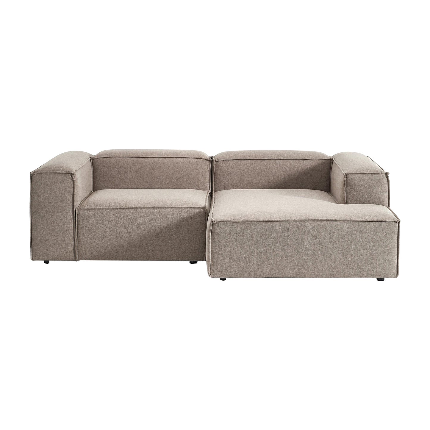 Elegant Edge 2 Seater Versatile, Comfortable Grey L Shaped Sofa