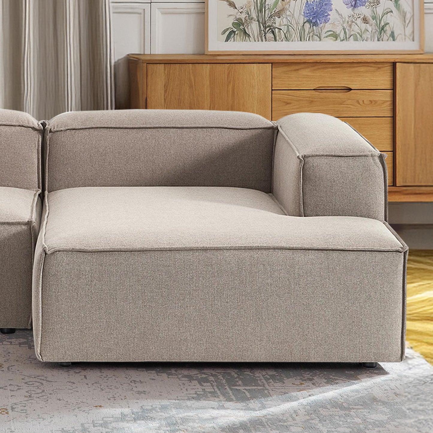 Elegant Edge 2 Seater Versatile, Comfortable Grey L Shaped Sofa