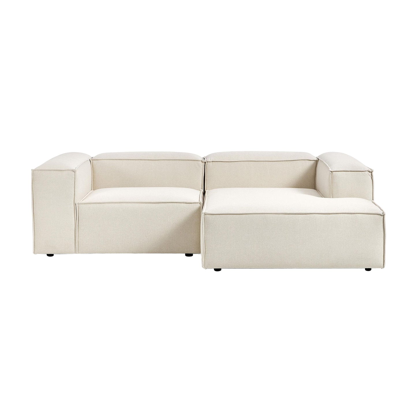 ElegantEdge 2 Seater Versatile, Comfortable Creme L Shaped Sofa