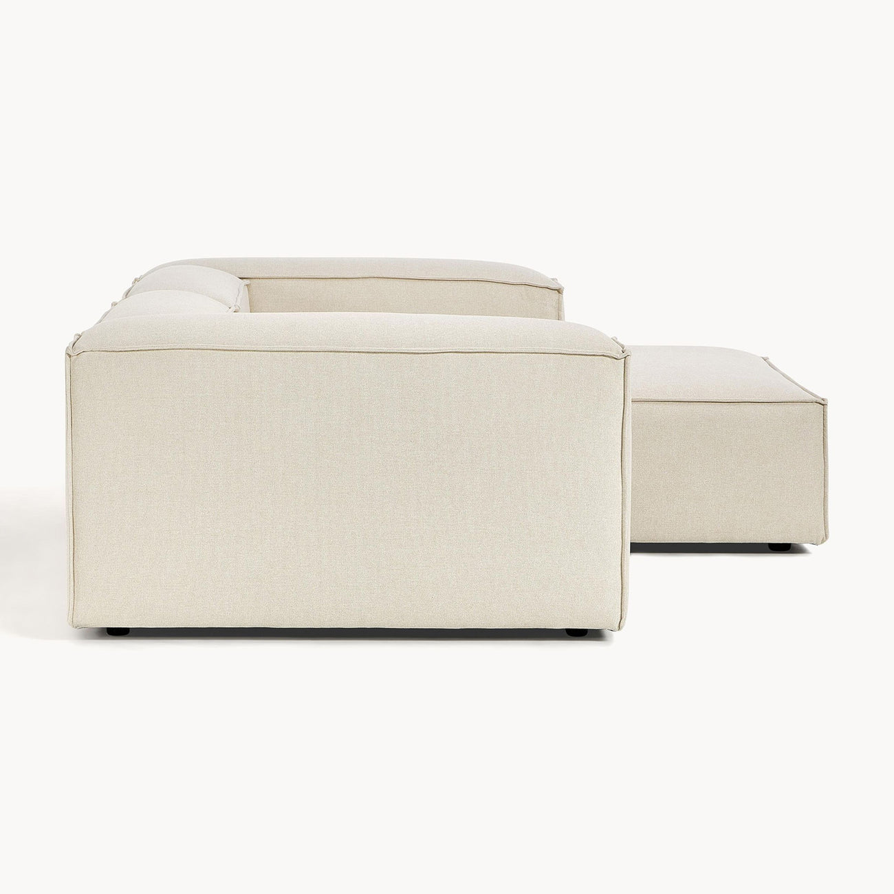 ElegantEdge 2 Seater Versatile, Comfortable Creme L Shaped Sofa