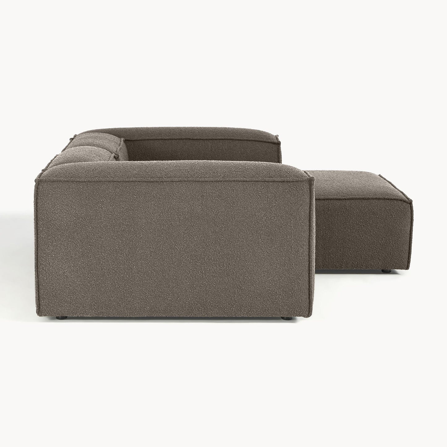 Elegant Edge 2 Seater Boucle Comfortable Dark Grey L Shaped Sofa