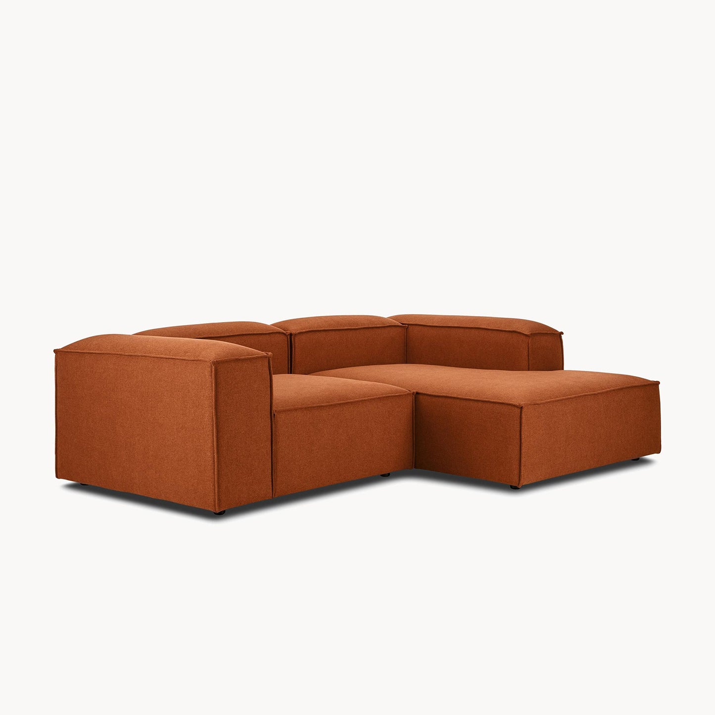 ElegantEdge 2 Seater Comfortable Tan L Shaped Sofa