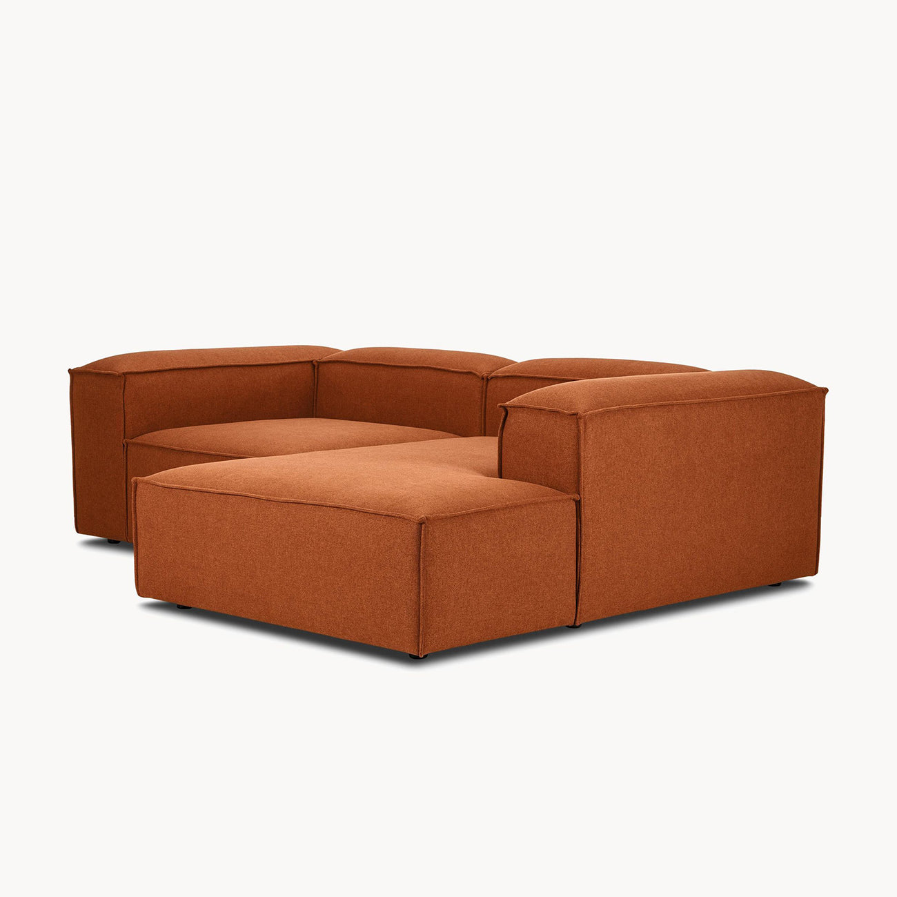 ElegantEdge 2 Seater Comfortable Tan L Shaped Sofa