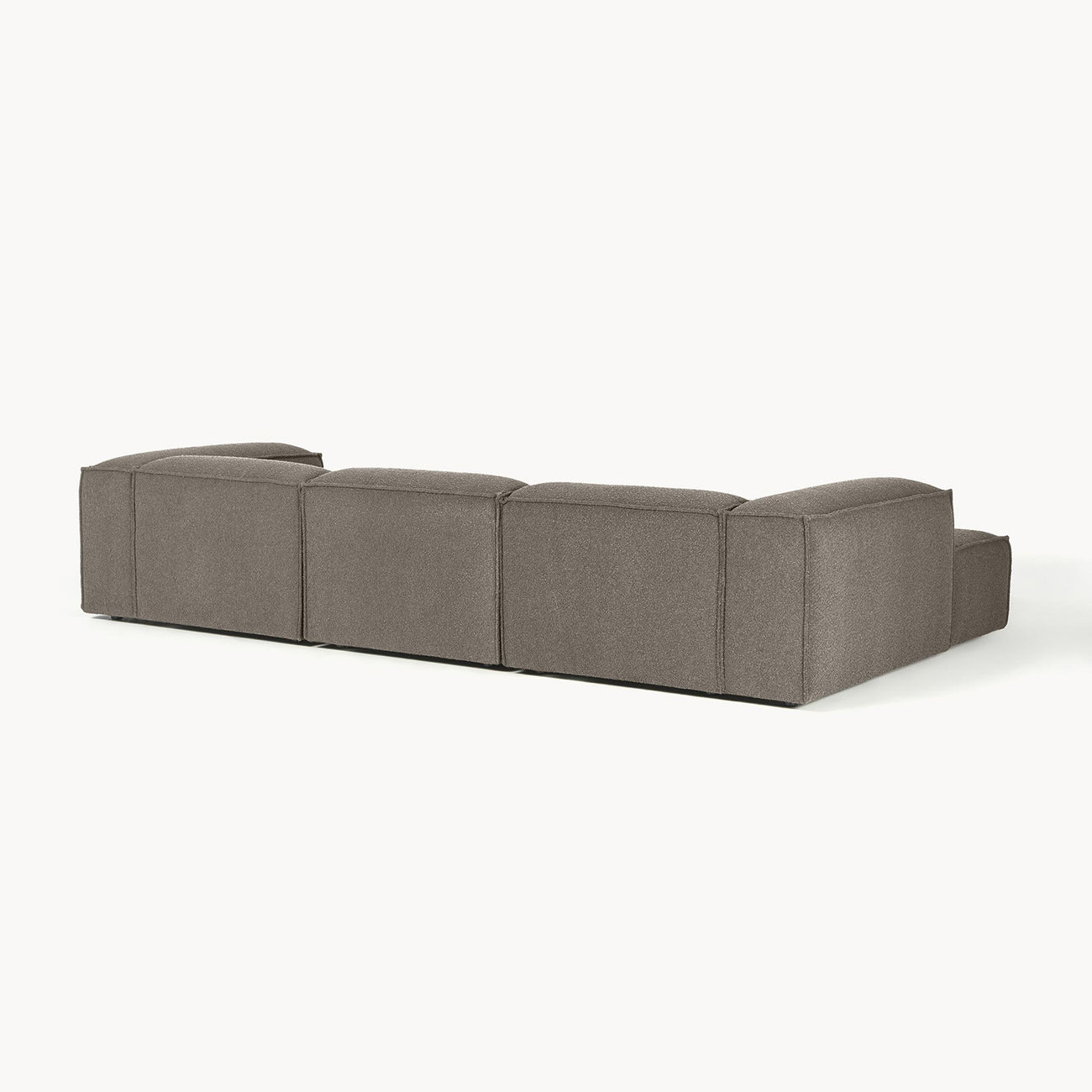 ElegantEdge 3 Seater Boucle Dark Grey L Shaped Sofa