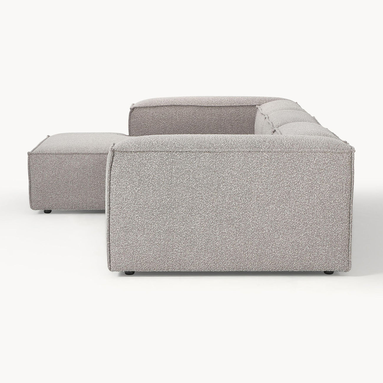 ElegantEdge 3 Seater Boucle Grey L Shaped Sofa