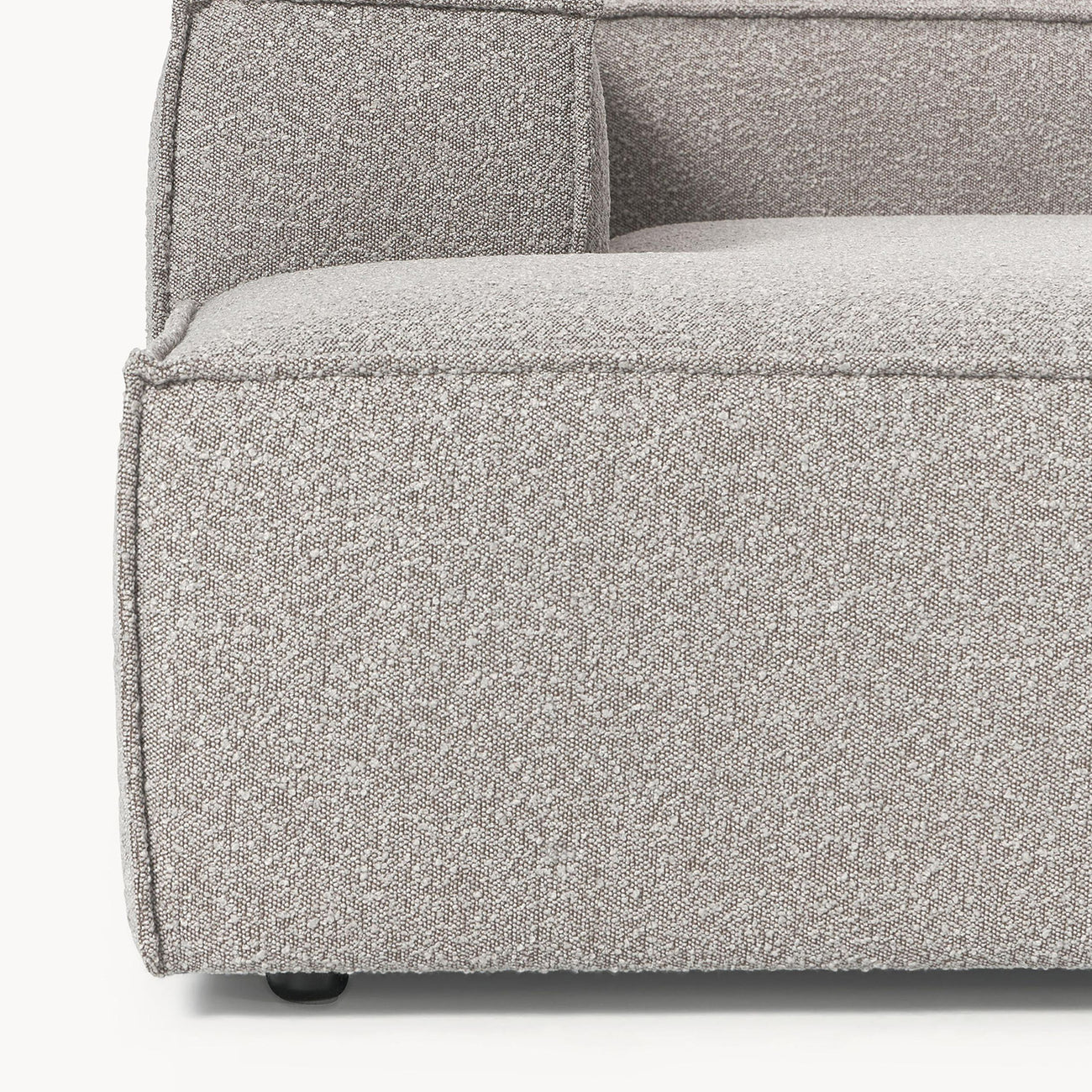 ElegantEdge 3 Seater Boucle Grey L Shaped Sofa