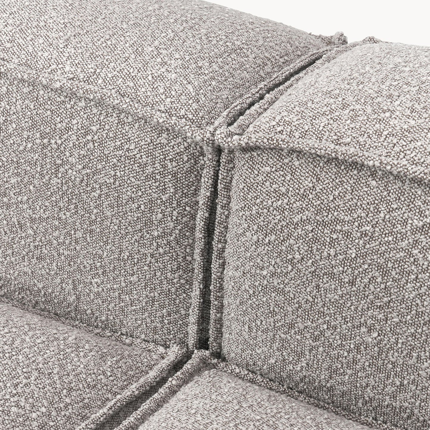 ElegantEdge 3 Seater Boucle Grey L Shaped Sofa