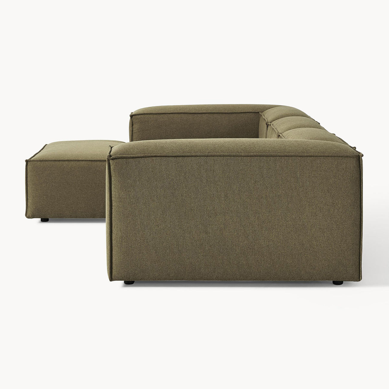 ElegantEdge 3 Seater Olive Green L Shaped Sofa