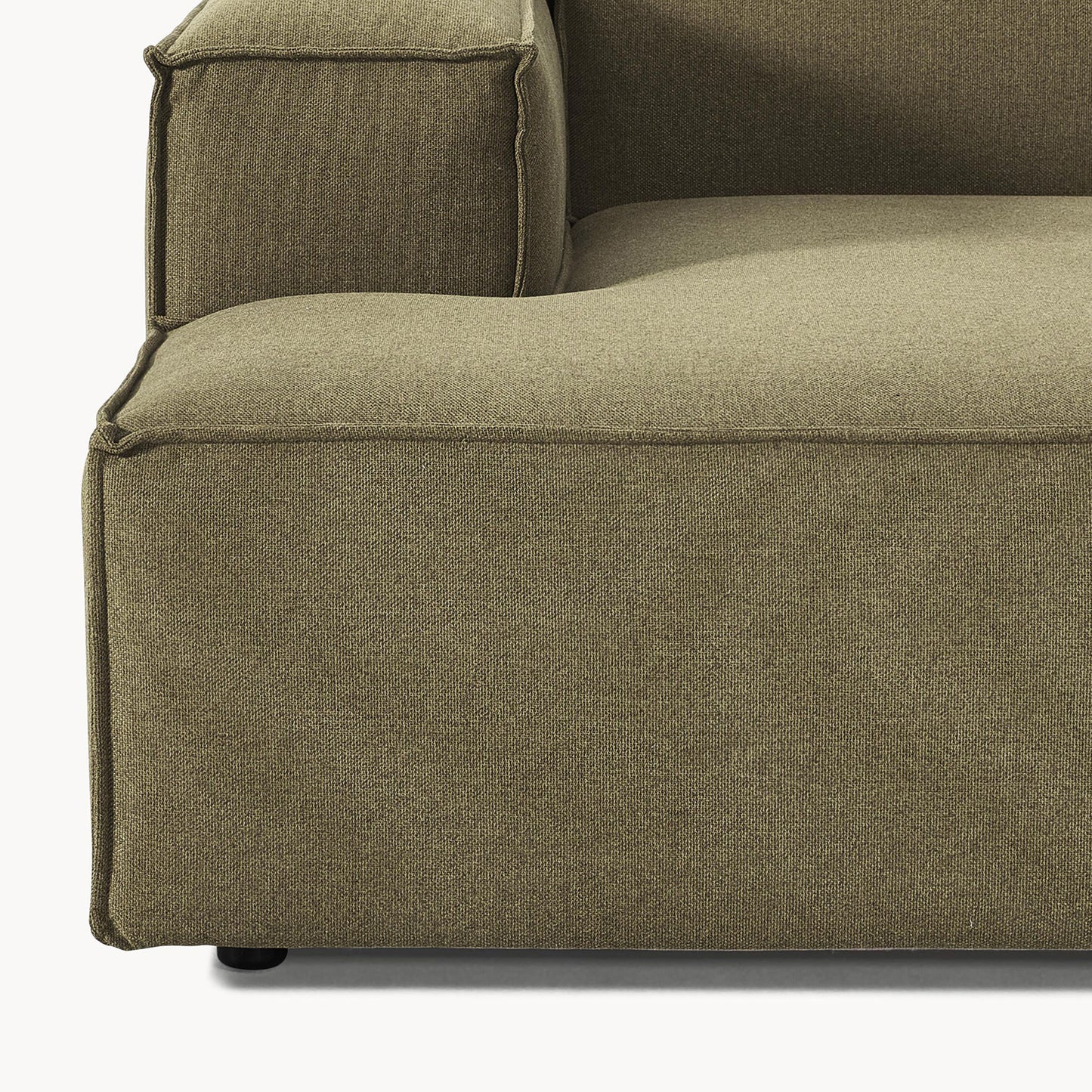 ElegantEdge 3 Seater Olive Green L Shaped Sofa