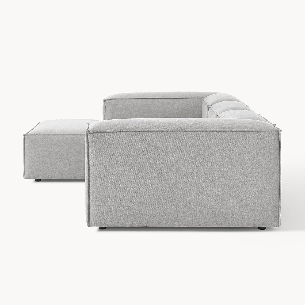 ElegantEdge 3 Seater Grey L Shaped Sofa