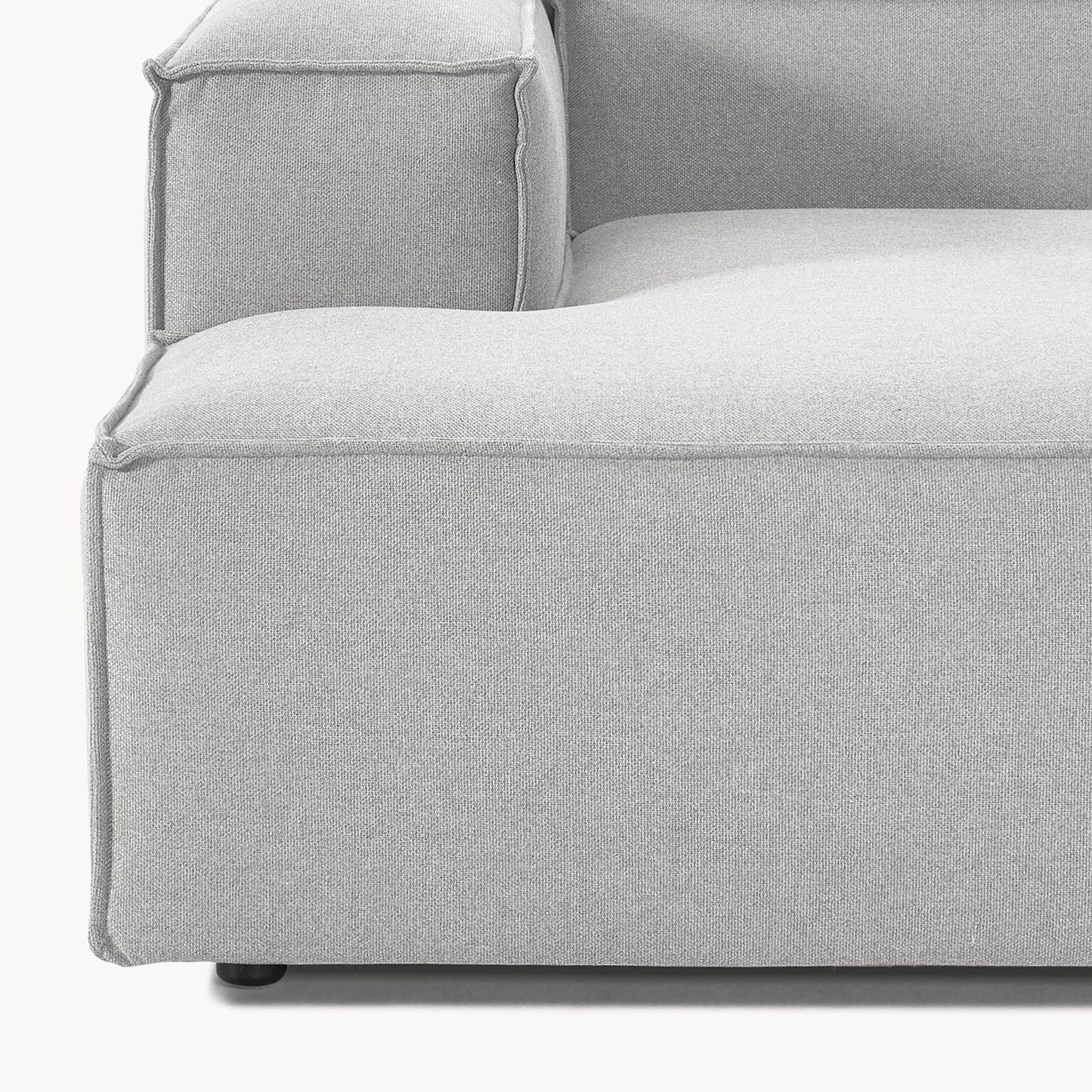 ElegantEdge 3 Seater Grey L Shaped Sofa